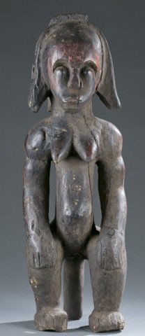 Female seated guardian figure, Gabon. c.20th. (1 of 6)