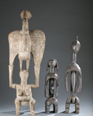 3 West African figures. (1 of 9)