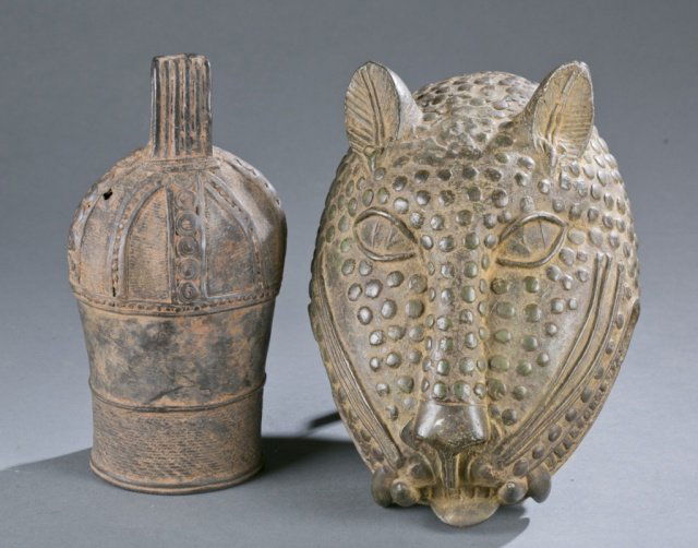 Benin bell and leopard head. (1 of 7)