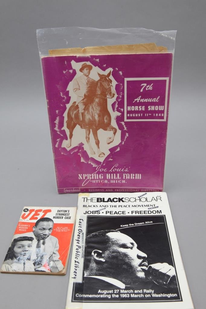 7 Civil Rights Items: MLK, March on Washington: [Segregation/Civil Rights] 7 Civil Rights era Items. ++ Roy Wilkins. TLS to Grace B. Fenderson in Newark, NJ, mentioning a recent “Newark Branch Dinner.” NAACP letterhead, Sep. 27, 1955. Very Good