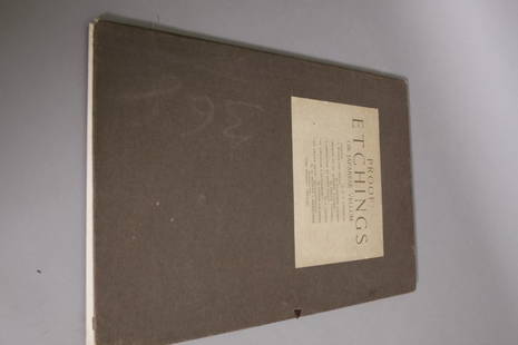 PROOF ETCHINGS... 5 plates, 1 signed by Chahine.: [Modern Printmakers] PROOF ETCHINGS ON JAPANESE VELLUM. “Amboise” By D. Y. Cameron./ “A Woodland Study” By Alphonse Legros/ “Bridge of St. Martin, Toledo” By Joseph Pennell/ “L”Abreuvo