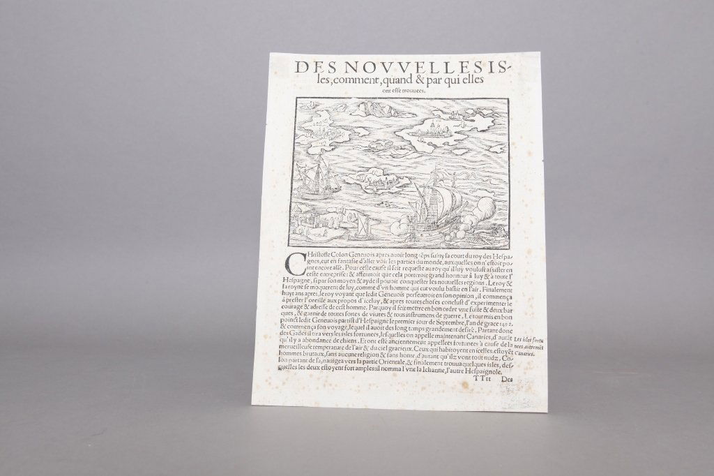 Munster DES NOUVELLES ISLES. Woodcut map. (1 of 2)