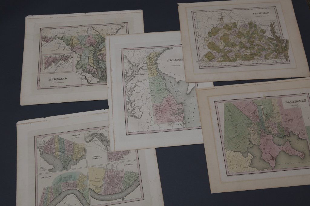 5 maps (1838): VA, MD, DE, Balt., 4 cities. (1 of 3)