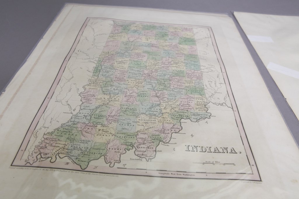(4) 1838 BRADFORD Maps: OH, IN, MI, TN: [United States/Near West] 4 Maps. ++ OHIO. ++ INDIANA. ++ MICHIGAN. [With inset of upper peninsula.] ++ TENNESSEE. ++ Maps 19, 20, 22, 29 from T. G. Bradford, “An Illustrated Atlas, Geographical, St