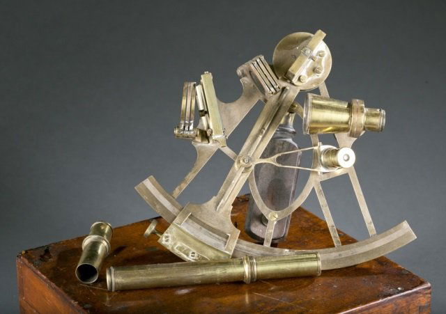 J. Parkes & Sons English brass sextant, 20th c. (1 of 3)