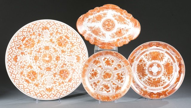 Group of 4 Chinese export porcelain plates. (1 of 10)