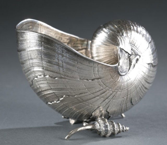 Buccellati Sterling nautilus shell spoon warmer. (1 of 6)