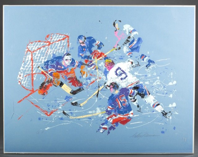 LeRoy Nieman, "Blue Hockey", AP. (1 of 4)