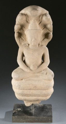 Cambodian stone statue of Gautama Buddha. (1 of 5)