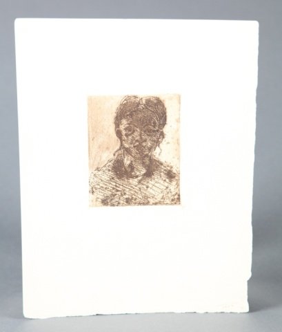 Etching by Paul Cezanne (France, 1839-1906). (1 of 2)
