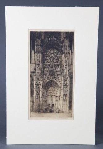 Group of 2 etchings by Mortimer Menpes. (1 of 6)