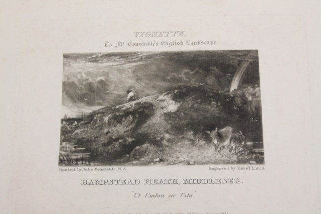 10 Mezzotints John Constable (Britian, 1776-1857).: John Constable (Britain, 1776-1857). A Vignette and selection of 10 Landscapes, Mezzotint. Printed by H.G. Bohn.