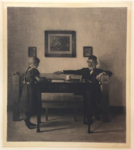 Group of 3 mezzotints by Peter Ilsted. (1 of 9)