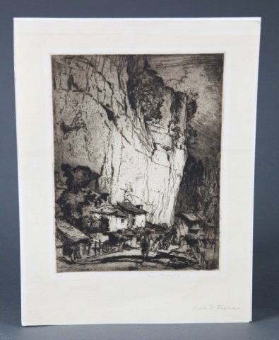 Group of 3 etchings by Frank Brangwyn Britain. (1 of 6)