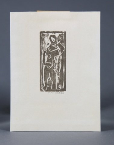 Woodcut by Max Weber . (1 of 2)