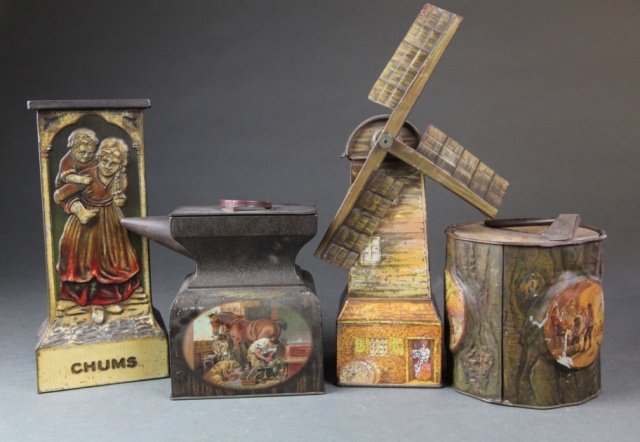 Group of 4 decorative tins. (1 of 7)