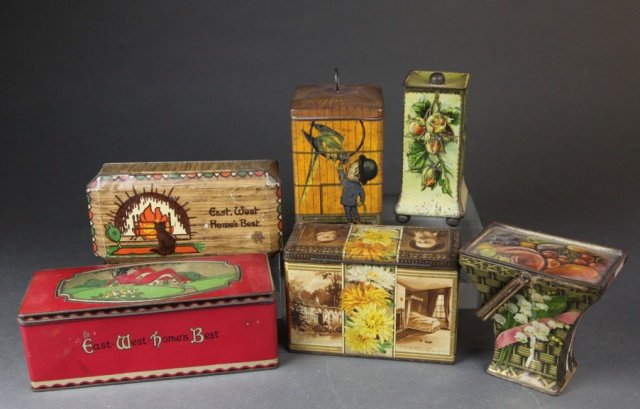 Group of 6 biscuit tins. (1 of 5)