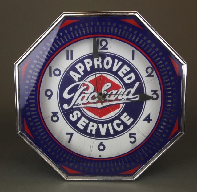 Packard Light Up octagonal clock. (1 of 6)