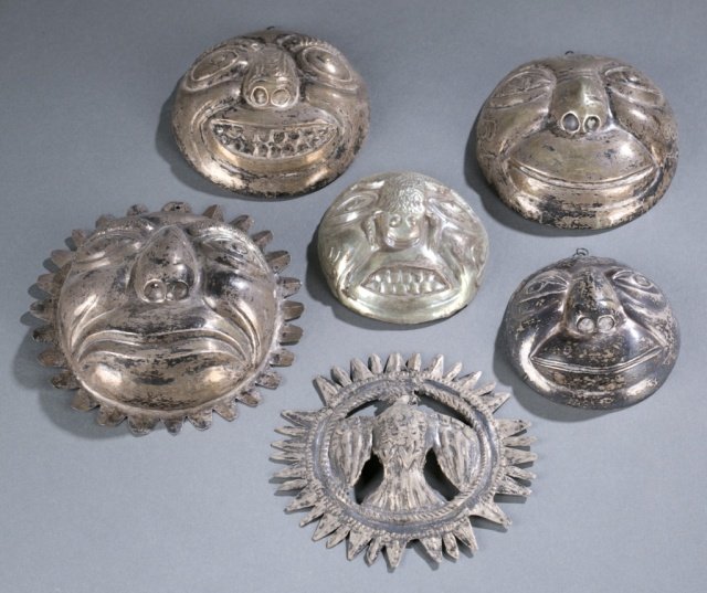 6 Peruvian style colonial faces masks. (1 of 10)