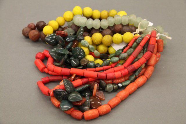 14 strands of stone and Bohemian glass beads (1 of 4)