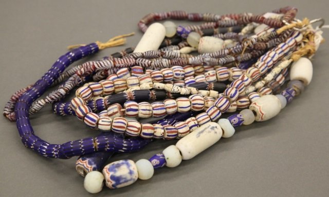 9 Strands of Venetian glass African trade beads. (1 of 3)