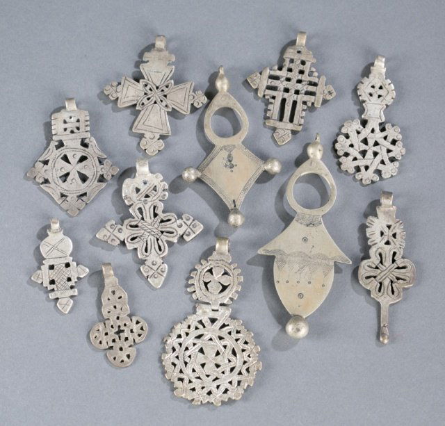 Group of African metal crosses. (1 of 6)