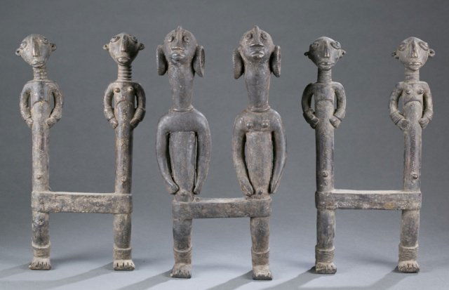 3 West African double figures. 20th century. (1 of 6)