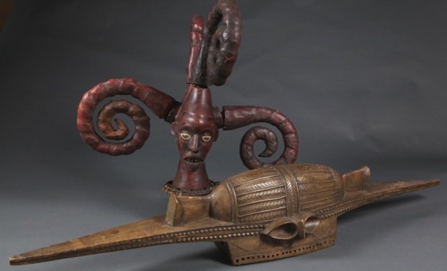 Group of 2 African masks. 20th century. (1 of 4)