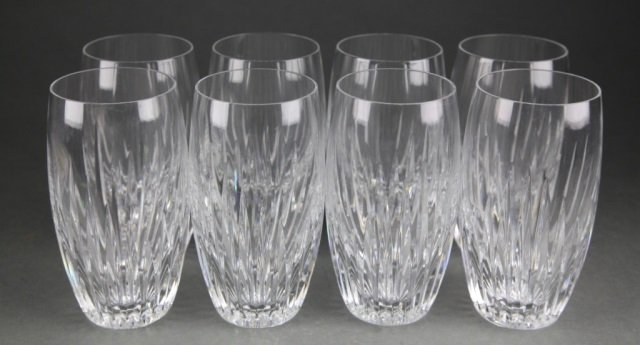 Eight Baccarat Massena Crystal Glasses.: A set of eight Baccarat Massena crystal glasses. Marked on base. 5 1/2" h.