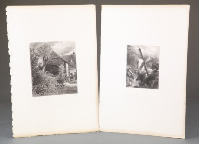 David Lucas, selection of 9 prints.: Lucas, David (Britain, 1802–1881) after John Constable, (1776-1837). A selection of 8 prints of various conditions and sizes. Approx. 40 x 30 cm.