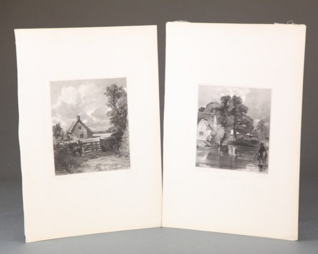A Selection of 22 prints of the English landscape: Lucas, David (Britain, 1802–1881 after John Constable, 1776-1837). c. 1855. Group of 22 published mezzotints; Various conditions and sizes.