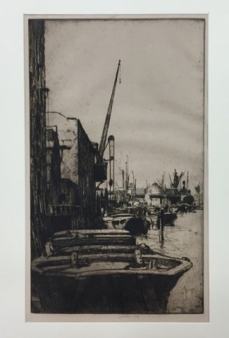 Ernest Lumsden, Rotherhithe. Etching. (1 of 1)