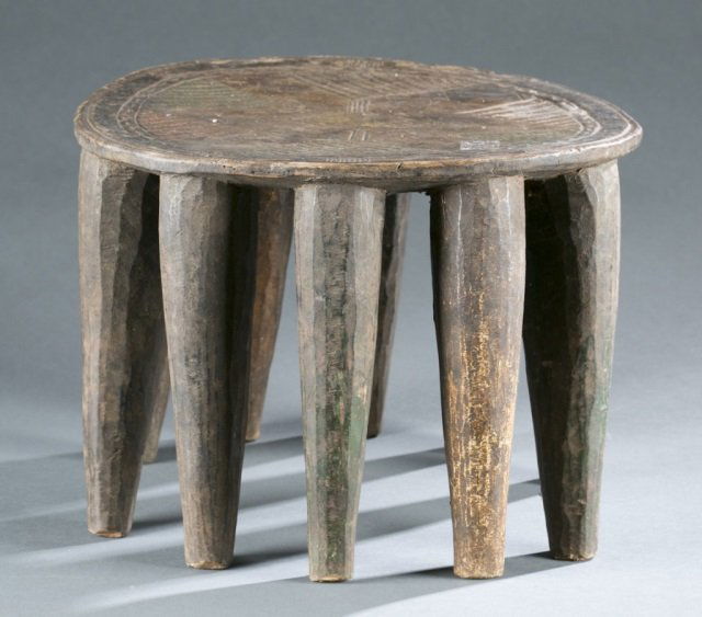 Nupe stool with ten legs.: A Nupe stool with ten legs. Nupe, Nigeria.