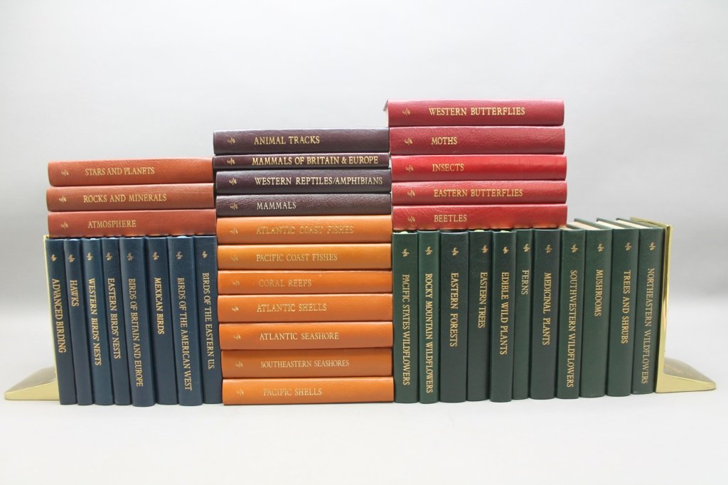38 Easton Press: Roger Tory Peterson Field Guides.: [Easton Press] 38 Titles from the Easton Press series “The Fiftieth Anniversary Edition, Roger Tory Peterson Field Guides.” (cprt 1984-1990). Includes: ++ Mammals: Field Marks of all North America