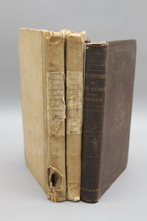 2 Firsts (3 Vols) incl CHRONICLES OF THE CANONGATE: [Scott/Longfellow] 2 Titles (3 Vols). ++ CHRONICLES OF THE CANONGATE; By The Author of “Waverley,” &c. 2 Vols. New-York: Printed by J. & J/ Harper, for E. Duyckinck, Collins and Hannay, [et. al], 