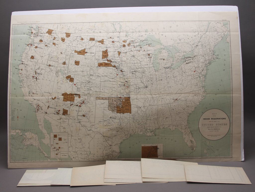 7 folding maps: Indian Reservations (1892)-1920. (1 of 9)