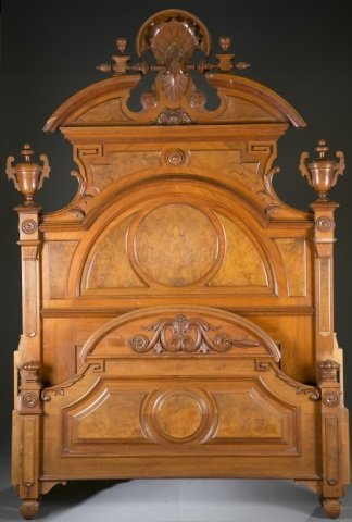 Victorian Renaissance revival bed. (1 of 4)