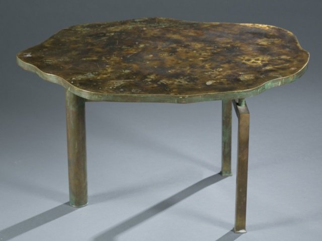 Philip Laverene metal side table. (1 of 5)