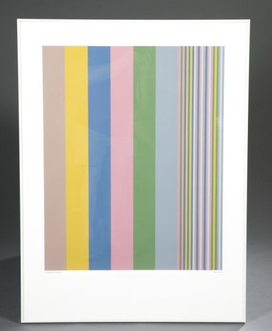 Gene Davis lithograph, 167/200, 1975. (1 of 4)