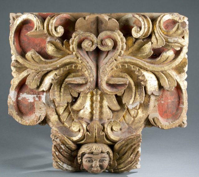 Gilt carved relief panel. (1 of 6)