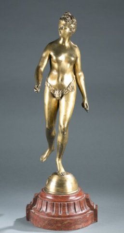 Gold patinated bronze of Artemis / Diana. (1 of 4)