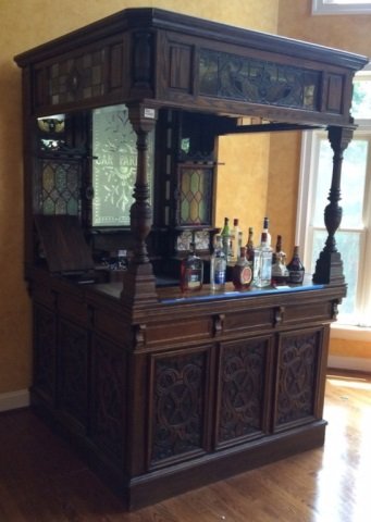 English style canopy pub bar with stained glass (1 of 1)