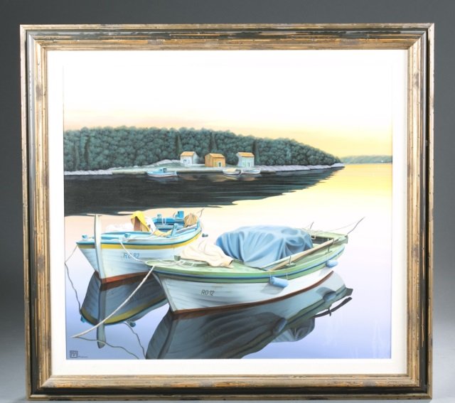 Goran Mustapic, docked boats, o/c. (1 of 4)
