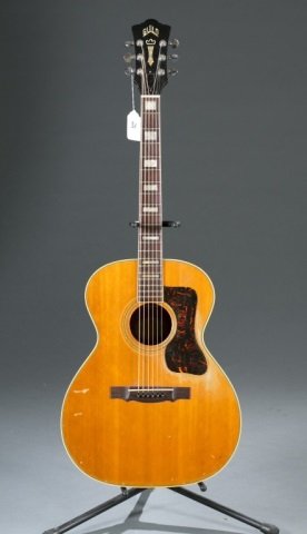 A Guild F47 acoustic guitar, Serial #: AK217. Body (1 of 2)
