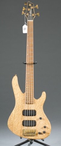A Washburn USA Bantum bass, 5 string. Serial #: XB (1 of 3)