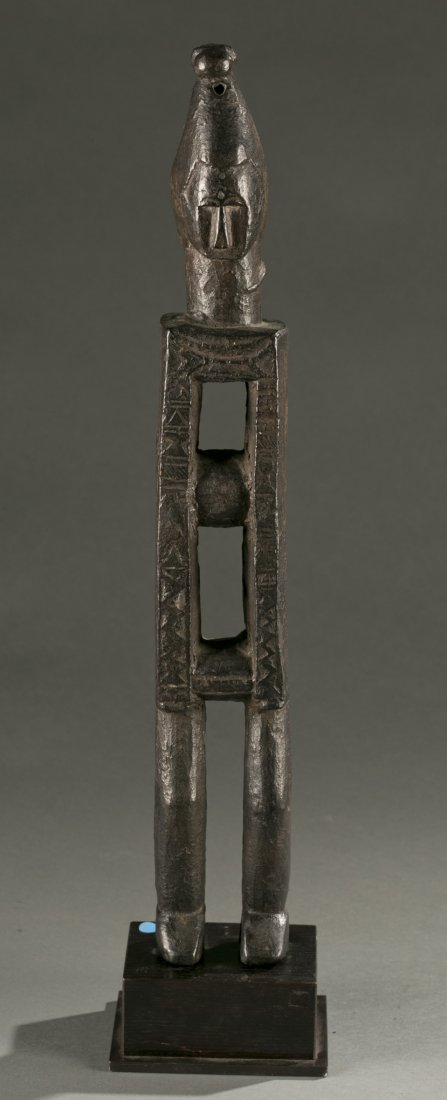 West African Attie standing wood figure, 20th c. (1 of 5)