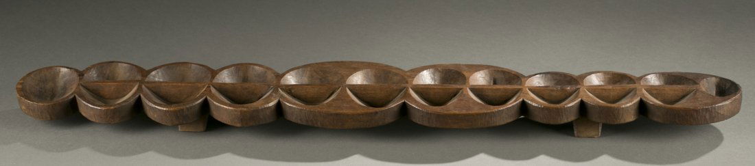 West African mancala game board, 20th c. (1 of 7)