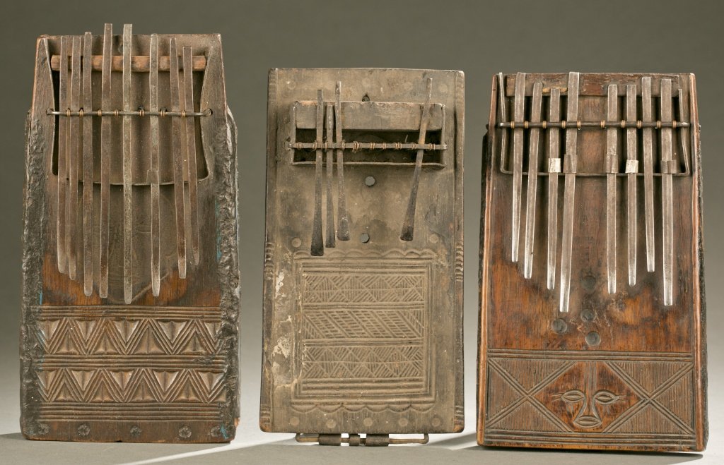 3 Sanza thumb pianos, 20th cen. (1 of 5)