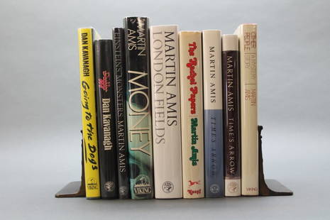 9 signed books: 2 by Dan Kavanagh, 7 Martin Amis.: [Amis/Kavanagh] 9 Signed Books.++ Dan Kavanagh. DUFFY. Signed by Kavanagh on title page. Lon: Jonathan Cape, (1980). 1st edition. ++ Dan Kavanagh. GOING TO THE DOGS. Signed by Kavanagh on half title.