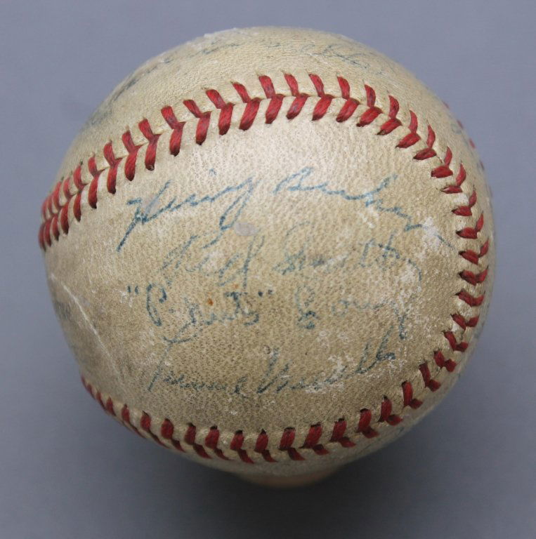 Chicago Cubs baseball c. 1946 w/ 15+ signatures (1 of 5)